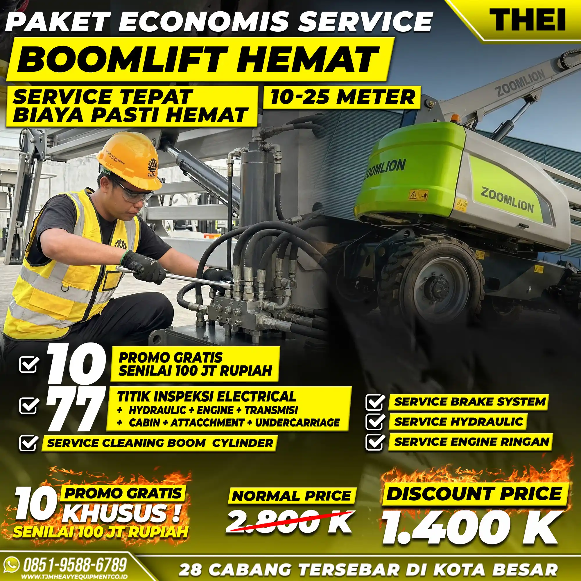 PAKET SERVICE BOOM LIFT HEMAT