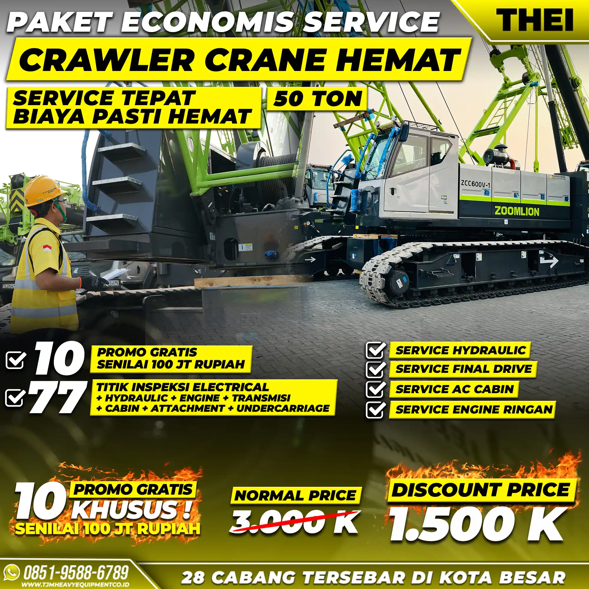 PAKET SERVICE CRAWLER CRANE HEMAT