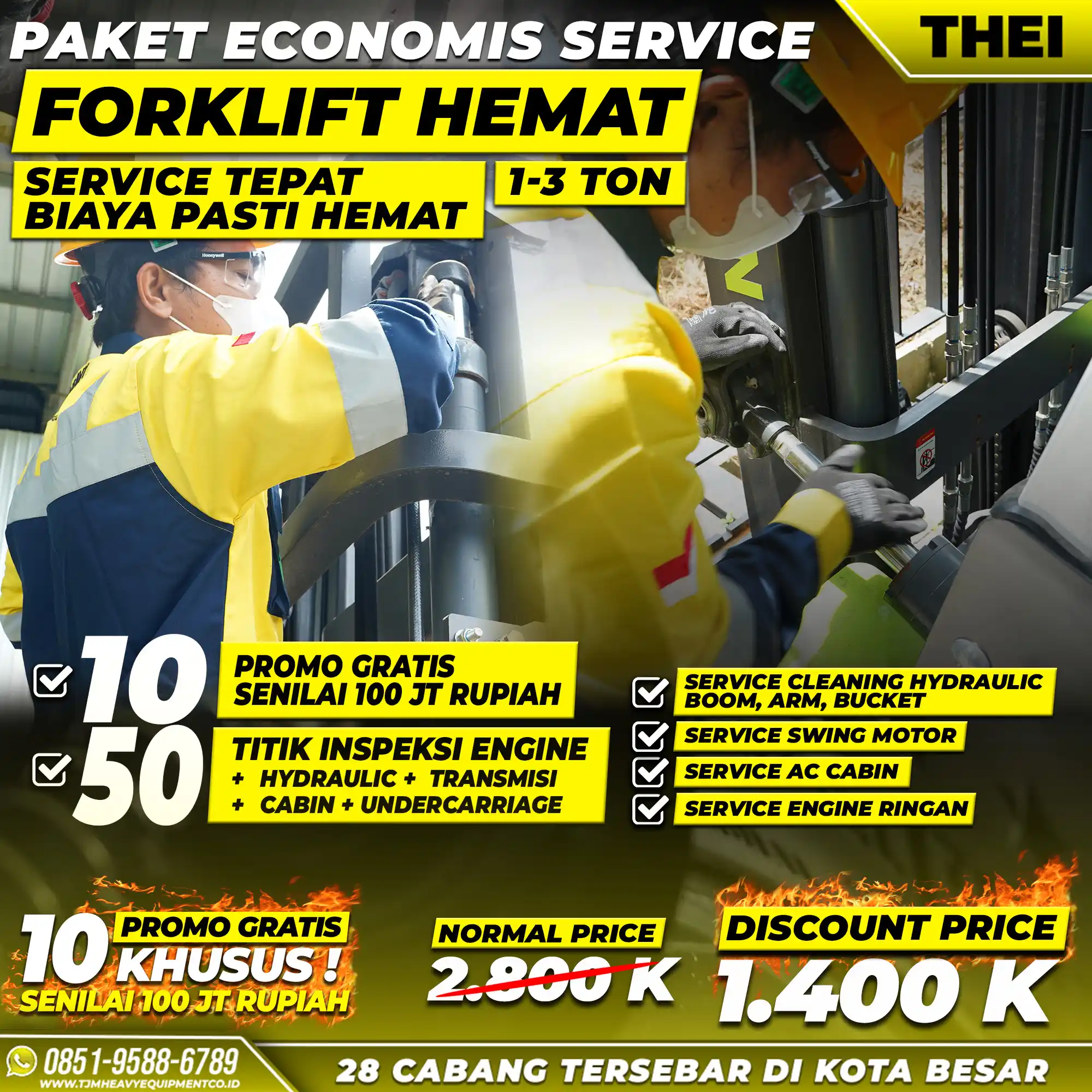 PAKET SERVICE FORKLIFT HEMAT