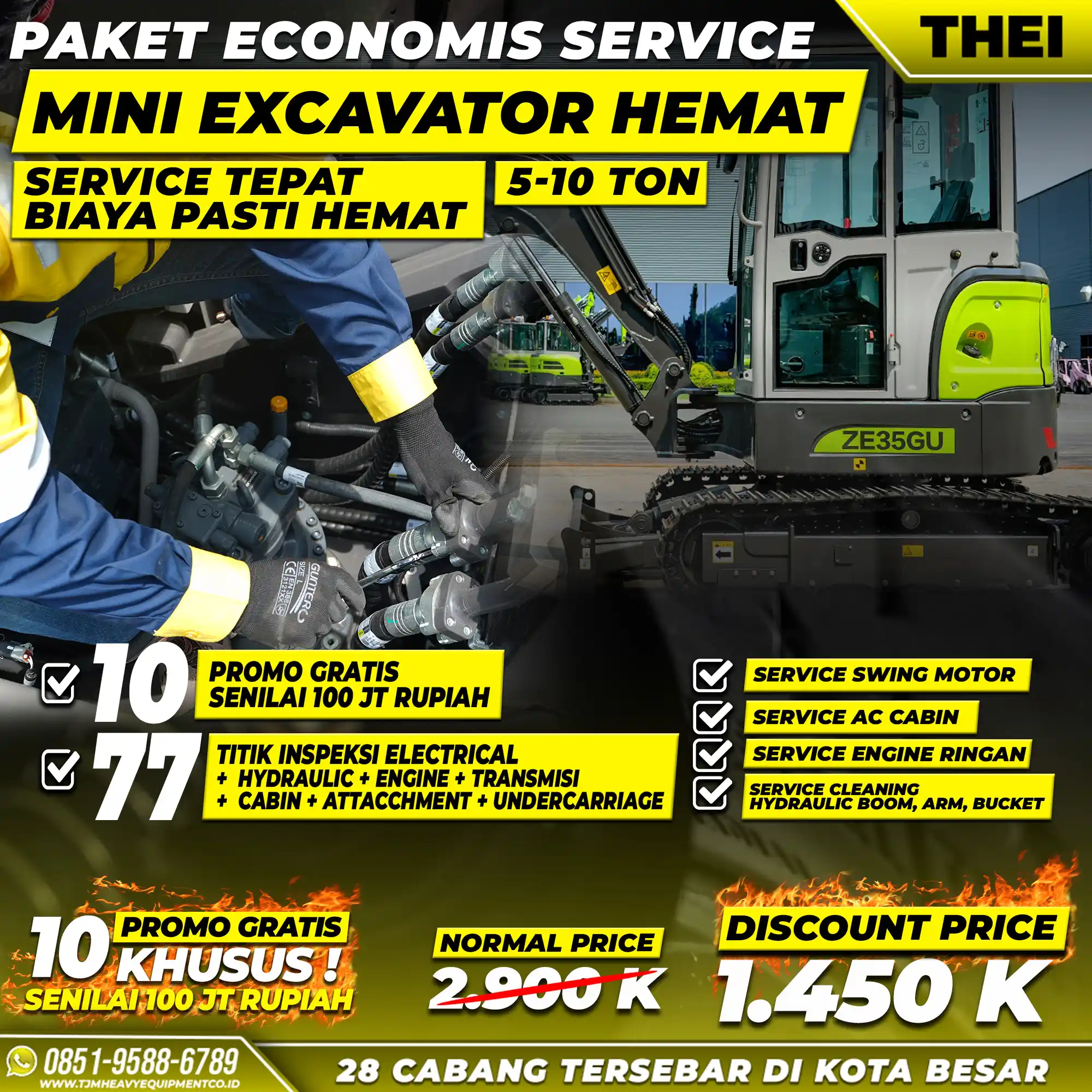 PAKET SERVICE MINI EXCAVATOR HEMAT