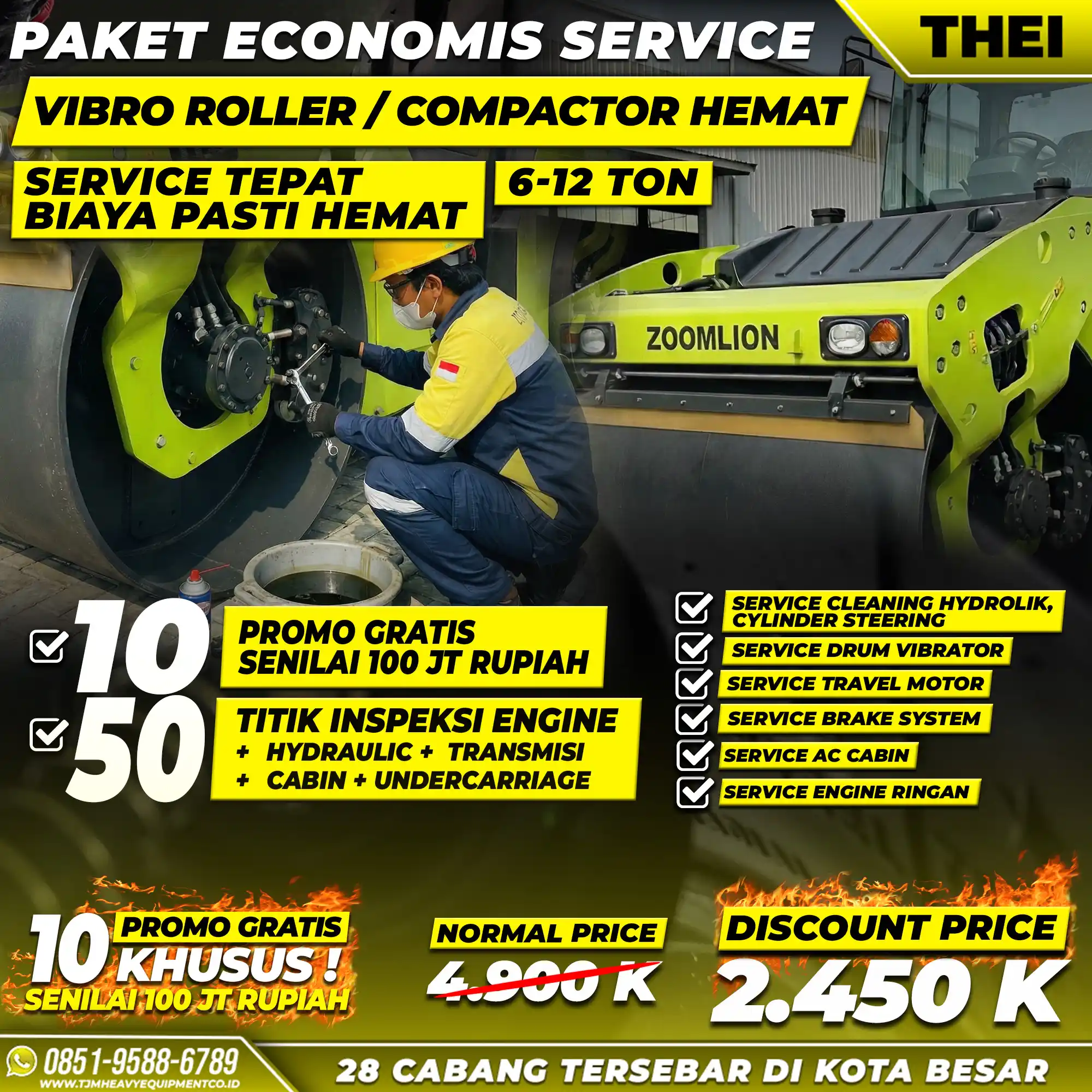 PAKET SERVICE VIBRO ROLLER / COMPACTOR HEMAT